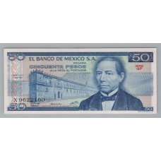 MEXICO 1979 BILLETE DE $ 50 EN MUY BUEN ESTADO